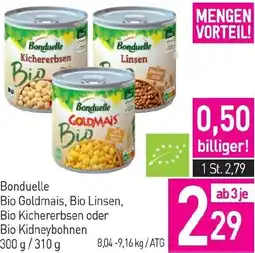 Sutterlüty Bonduelle Bio Goldmais, Bio Linsen, Bio Kichererbsen oder Bio Kidneybohnen 300 g/310 g Angebot