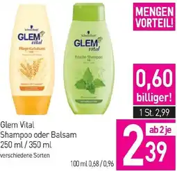 Sutterlüty Glem Vital Shampoo oder Balsam 250/350ml Angebot