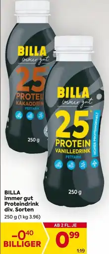 Billa BILLA immer gut Proteindrink 250g Angebot