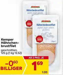 Billa Kemper Hähnchen- brustfilet 125g Angebot
