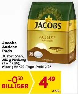 Billa Jacobs Auslese Pads 250g Angebot
