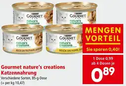 Interspar Gourmet nature's creations Katzennahrung 85g Angebot