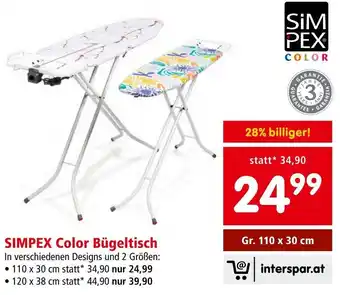 Interspar SIMPEX Color Bügeltisch Angebot