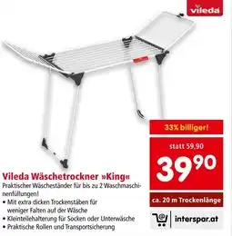 Interspar Vileda Wäschetrockner King Angebot