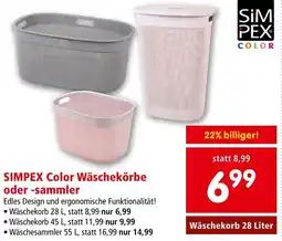 Interspar SIMPEX Color Wäschekörbe oder -sammler Angebot