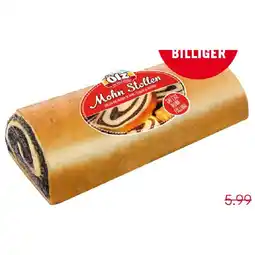 MPreis Ölz Mohn oder Nuss Stollen MPREIS 700 Gramm 1 Stück Angebot