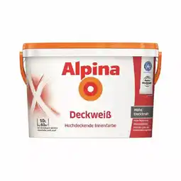 Hellweg Alpina Innenfarbe „Deckweiß“ 567523 HELLWEG 10 Liter 1 Packung Angebot