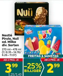Billa Nestlé Pirulo, Nuii od. Milka 270ml-478ml Angebot