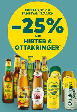 Billa AUF HIRTER & OTTAKRINGER Angebot