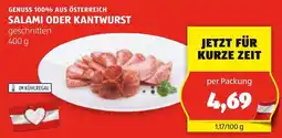 Hofer SALAMI ODER KANTWURST 400g Angebot