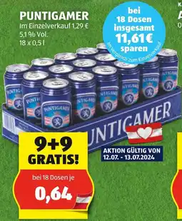 Hofer PUNTIGAMER 18x0.5L Angebot