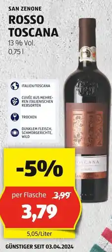 Hofer SAN ZENONE ROSSO TOSCANA 0.75L Angebot