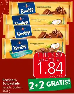 Spar Bensdorp Schokolade 300g Angebot