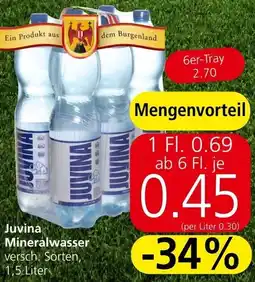 Spar Juvina Mineralwasser 1,5 Liter Angebot