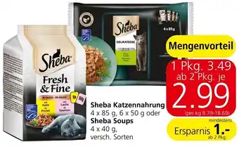 Spar Sheba Katzennahrung oder Sheba Soups Angebot