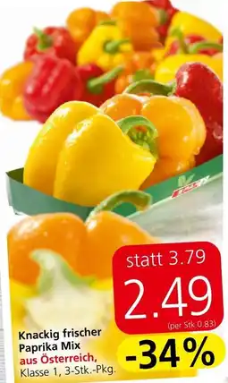 Spar Knackig frischer Paprika Mix Angebot