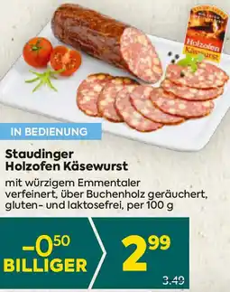 Billa Staudinger Holzofen Käsewurst 100g Angebot