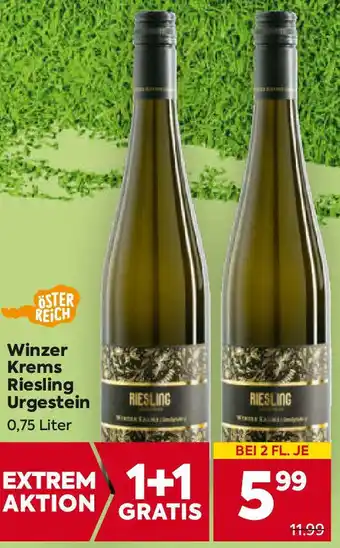 Billa Winzer Krems Riesling Urgestein 0.75 Liter Angebot