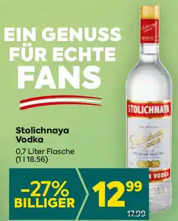 Billa Stolichnaya Vodka 0,7 Liter Angebot