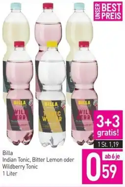 Sutterlüty Billa Indian Tonic, Bitter Lemon oder Wildberry Tonic 1 Liter Angebot