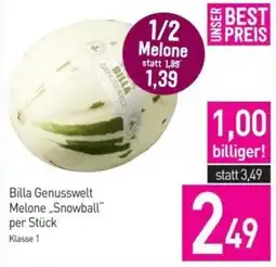 Sutterlüty Billa Genusswelt Melone Snowball" per Stück Angebot