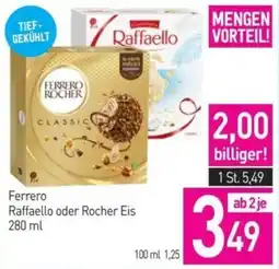 Sutterlüty Ferrero Raffaello oder Rocher Eis 280ml Angebot