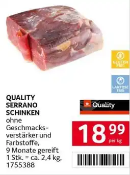 Transgourmet QUALITY SERRANO SCHINKEN per kg Angebot