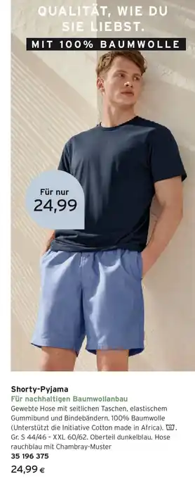 Tchibo Eduscho Shorty-Pyjama Angebot