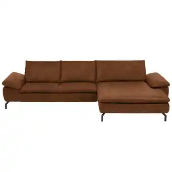 XXXLutz Ecksofa in Mikrofaser Cognac Angebot