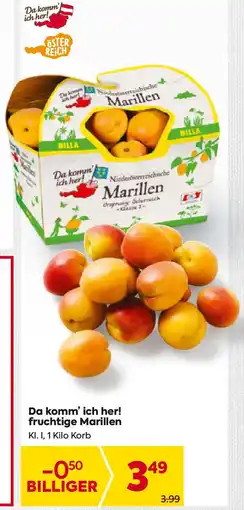 Billa fruchtige Marillen 1 Kilo Angebot