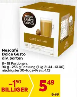 Billa Nescafé Dolce Gusto 90g-256g Angebot