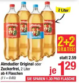 Maximarkt Almdudler Original oder Zuckerfrei, 2 Liter Angebot