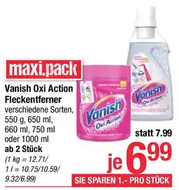 Maximarkt Vanish Oxi Action Fleckentferner Angebot