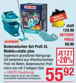 Maximarkt Bodenwischer-Set Profi XL Mobile+static plus Angebot