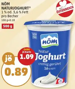 PENNY NÖM NATURJOGHURT 500g Angebot