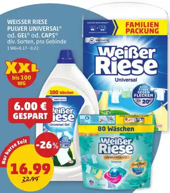PENNY WEISSER RIESE PULVER UNIVERSAL od. GEL od. CAPS Angebot