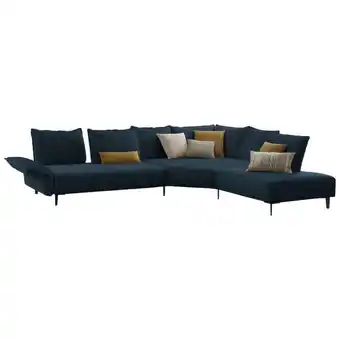 XXXLutz Ecksofa in Flachgewebe Blau Angebot