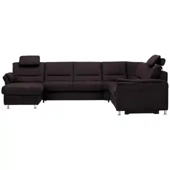XXXLutz Wohnlandschaft in Mikrofaser Dunkelbraun Angebot