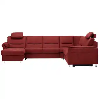 XXXLutz Wohnlandschaft in Mikrofaser Rot Angebot