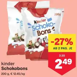 MPreis kinder Schokobons 200g Angebot