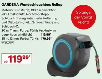 Lagerhaus GARDENA Wandschlauchbox Rollup Angebot