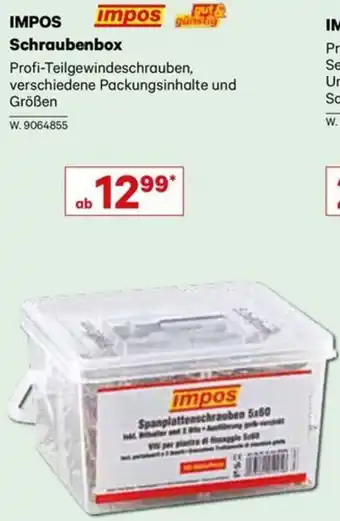 Lagerhaus IMPOS Schraubenbox Angebot