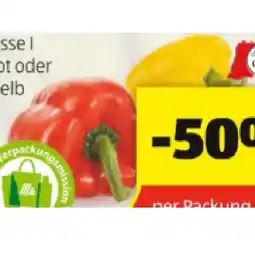 Hofer Hofer Marktplatz Paprika aus Österreich rot oder gelb HOFER 1 Packung Angebot
