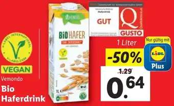 Lidl Vemondo Bio Haferdrink 1L Angebot