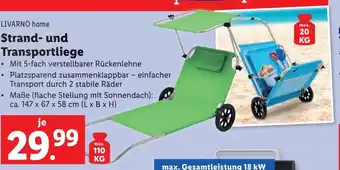Lidl Strand- und Transportliege Angebot