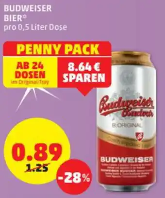PENNY Budweiser Bier 0,5 Liter Angebot