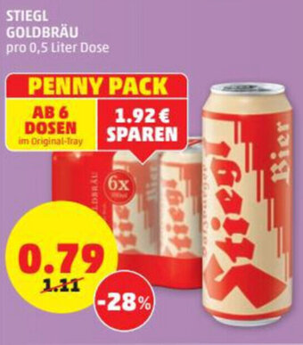 PENNY Stiegl Goldbräu 0,5 Liter Angebot