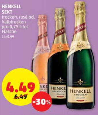 PENNY Henkell Sekt 0,75 Liter Angebot