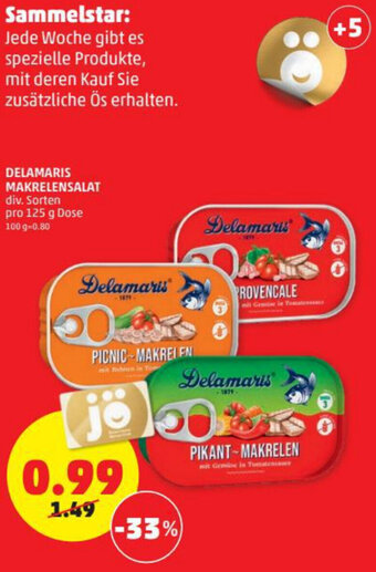 PENNY Delamaris Makrelensalat 125g Angebot