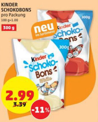 PENNY Kinder Schokobons 300g Angebot